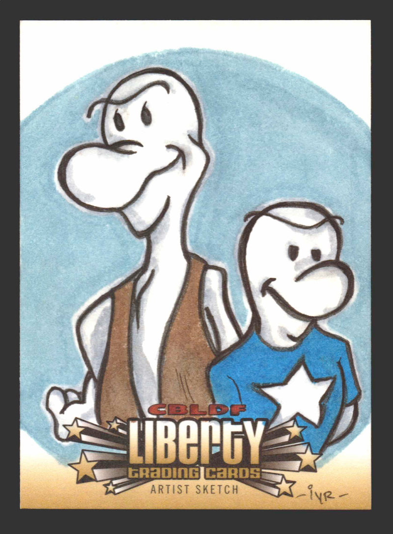2011 Cryptozoic CBLDF Liberty Artist Sketch Card Bone by Ian Yoshio Roberts   - TvMovieCards.com