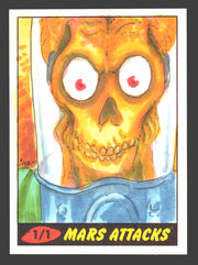 2012 Mars Attacks Heritage Artist Autograph Sketch Trading Card 1/1 Ian Yoshio R - TvMovieCards.com