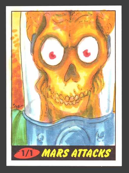2012 Mars Attacks Heritage Artist Autograph Sketch Trading Card 1/1 Ian Yoshio Roberts