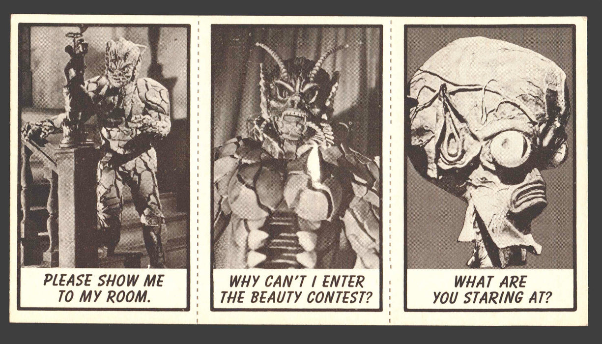 1963 Monster Laffs Midgees Trading Card Panel of 3 Cards #44 #62 #1 - TvMovieCards.com