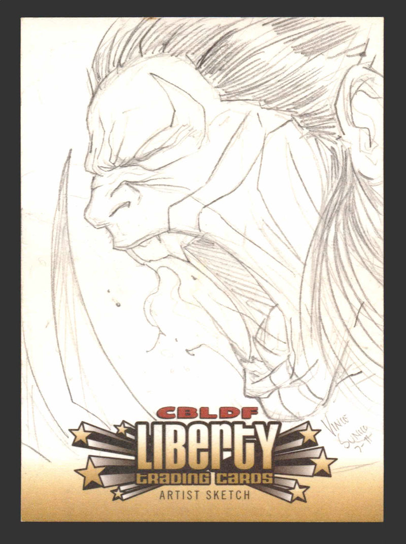2011 Cryptozoic CBLDF Liberty Artist Sketch Card by Vince Sunico - TvMovieCards.com