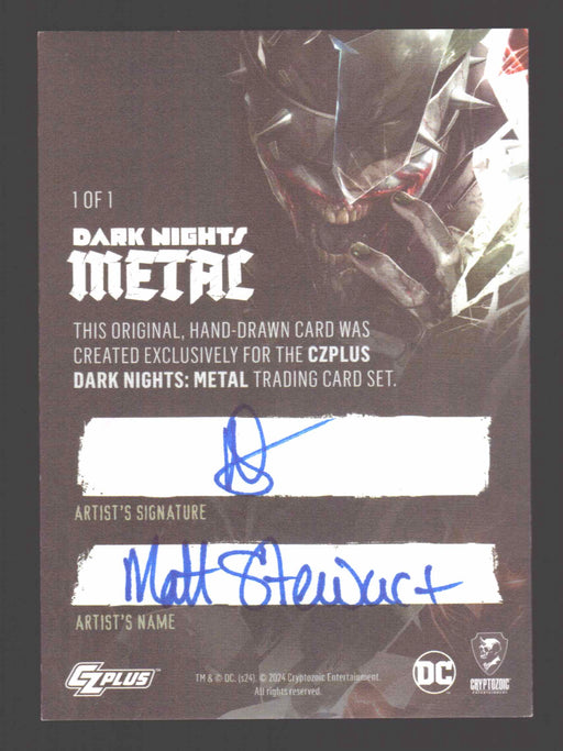 2024 CZX Dark Nights Metal Artist Sketch Trading Card by Matt Stewart - TvMovieCards.com