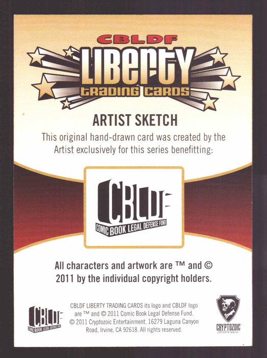 2011 Cryptozoic CBLDF Liberty Artist Sketch Trading Card by Bobby Timony - TvMovieCards.com