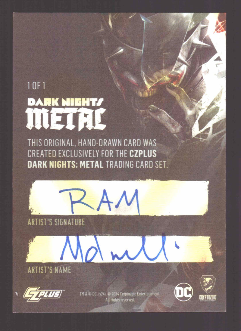 2024 CZX Dark Nights Metal Artist Sketch Trading Card by Richard Molinelli - TvMovieCards.com