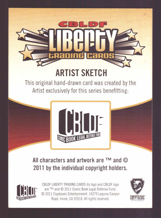 2011 Cryptozoic CBLDF Liberty Artist Sketch Card by Mat Mastos   - TvMovieCards.com