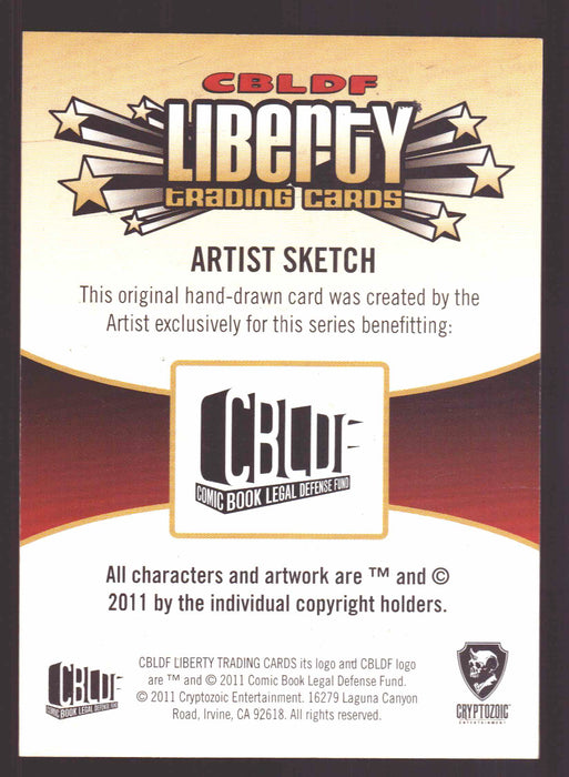 2011 CBLDF Liberty Artist Sketch Trading Card by Wilson Ramos Jr   - TvMovieCards.com