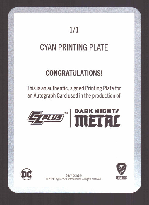 2024 CZX Dark Nights Metal Printing Plate Autograph Card Scott Synder DNM3-SS