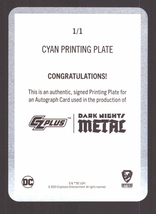 2024 CZX Dark Nights Metal Printing Plate Autograph Card Scott Synder DNM3-SS - TvMovieCards.com