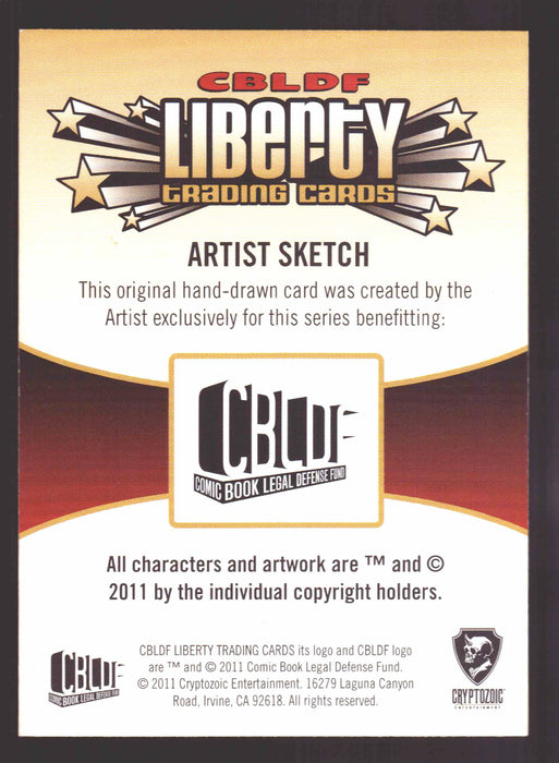 2011 Cryptozoic CBLDF Liberty Artist Sketch Card by Remy "Eisu" Mokhtar   - TvMovieCards.com