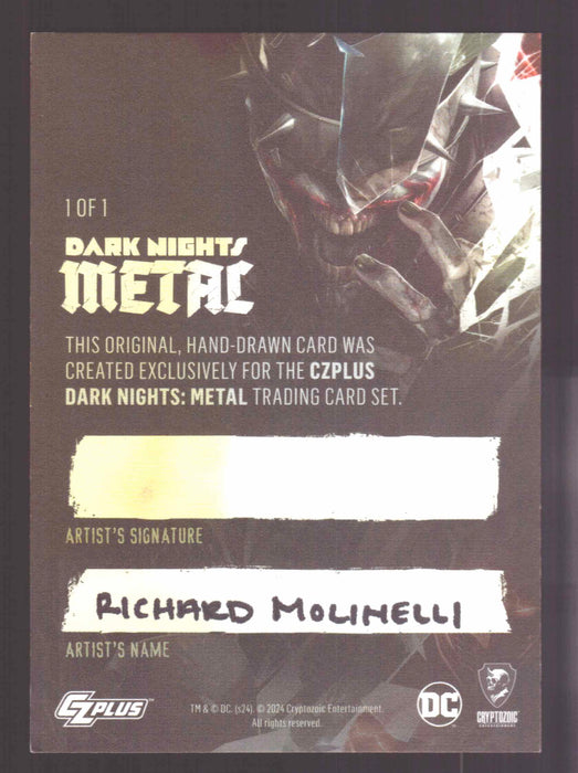 2024 CZX Dark Nights Metal Artist Sketch Trading Card by Richard Molinelli