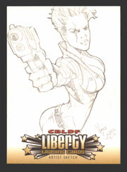 2011 Cryptozoic CBLDF Liberty Artist Sketch Card by Vince Sunico   - TvMovieCards.com