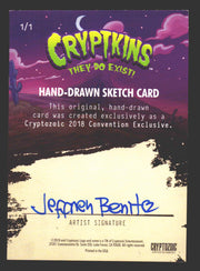 2018 Crypt kins Sketch Trading Card by Jeffrey Benitez Convention Exclusive - TvMovieCards.com