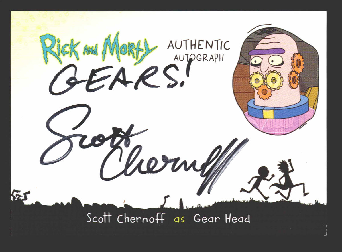 2019 Rick and Morty Season 2 SC-G Scott Chernoff as Gear Head Autograp ...