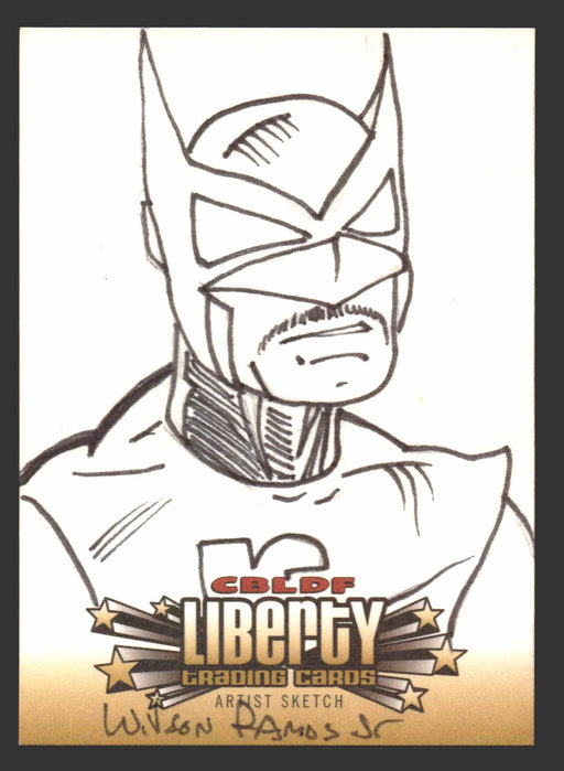 2011 Cryptozoic CBLDF Liberty Artist Sketch Card by Wilson Ramos Jr   - TvMovieCards.com