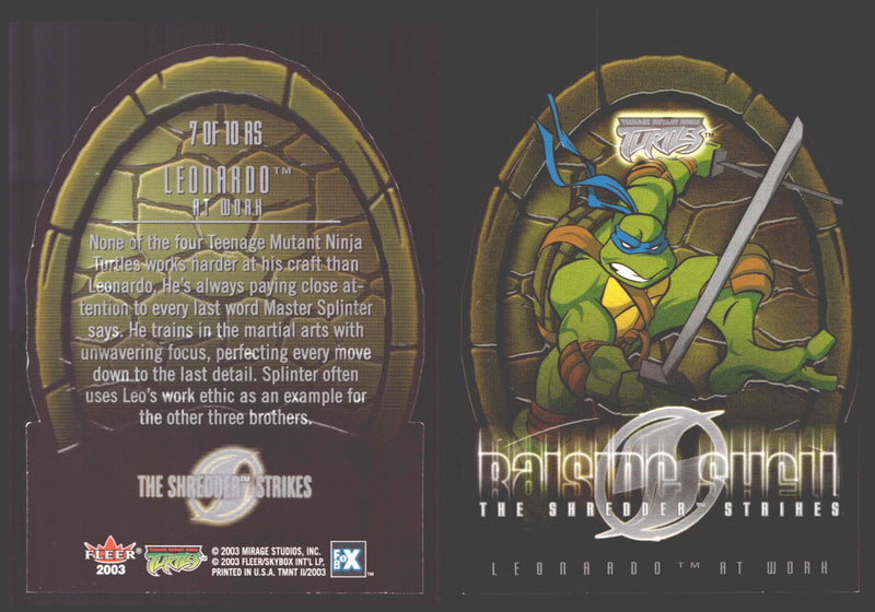 2003 Teenage Mutant Ninja Turles TMNT 1/2 Fleer Insert Chase You Pick Single Cards