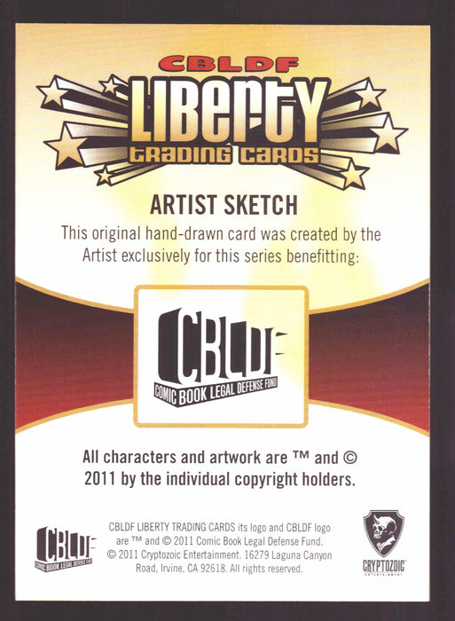 2011 Cryptozoic CBLDF Liberty Artist Sketch Card by Christian James Thomas   - TvMovieCards.com