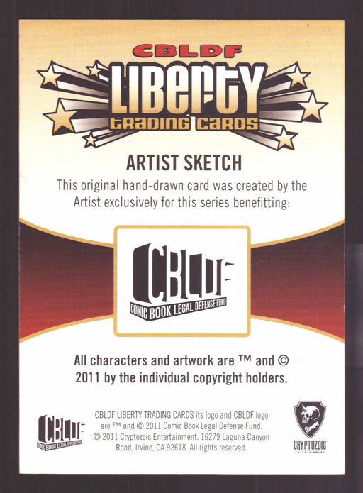 2011 CBLDF Comic Book Legal Defense Fund Liberty Artist Sketch Trading Card   - TvMovieCards.com