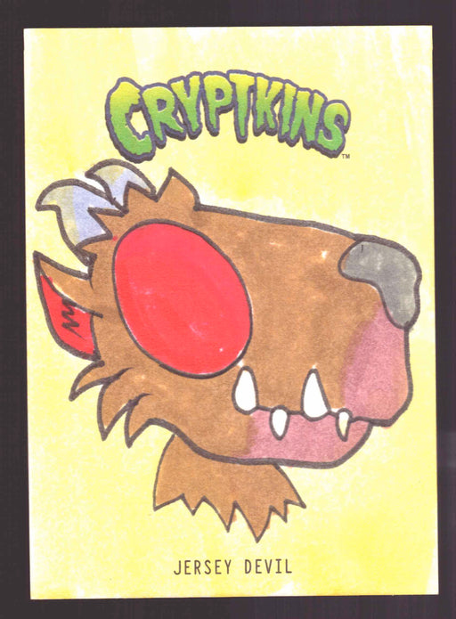 2018 Cryptkins Sketch Trading Card by Jeffrey Benitez Convention Exclusive Cryptozoic - TvMovieCards.com