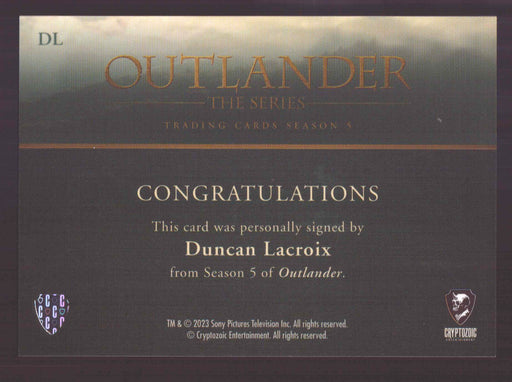 Outlander Season 5 Duncan Lacroix as Murtagh Fraser DL Autograph Card - TvMovieCards.com