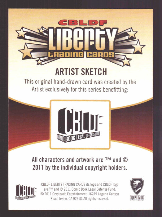 2011 Cryptozoic CBLDF Liberty Artist Sketch Trading Card by Don Simpson - TvMovieCards.com