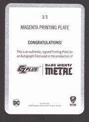 2024 CZX Dark Nights Metal Printing Plate Autograph Card Scott Synder DNM4-SS - TvMovieCards.com