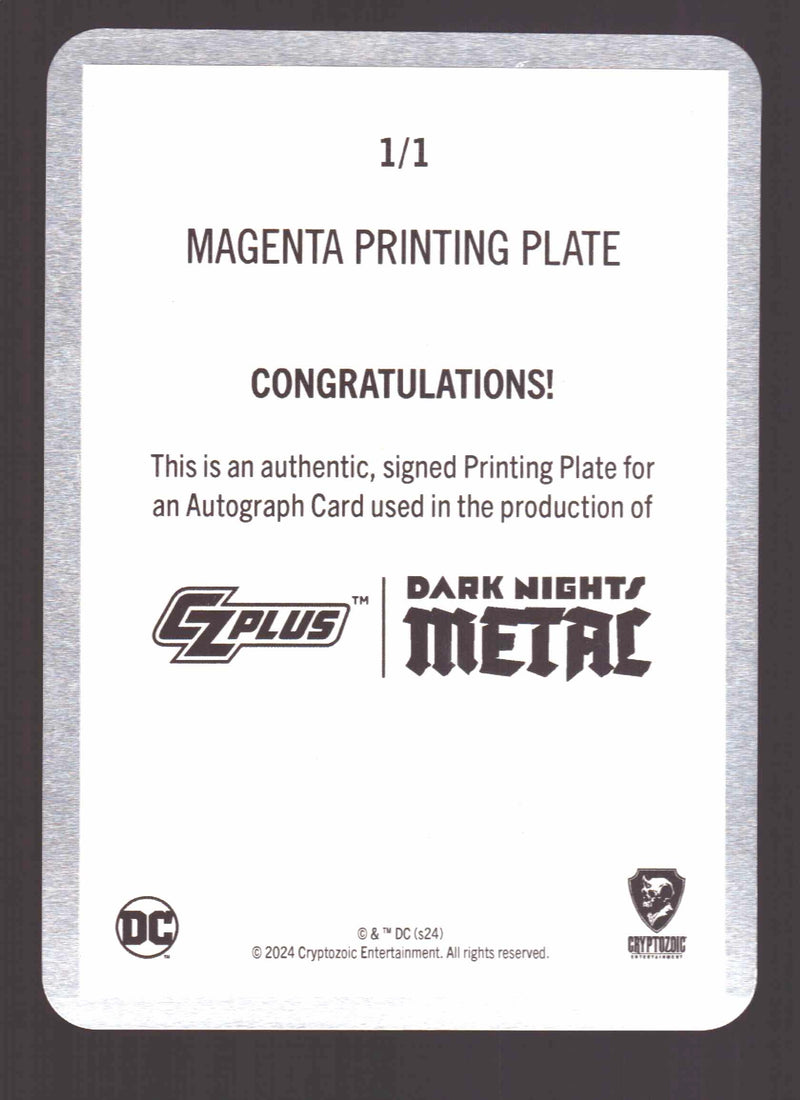2024 CZX Dark Nights Metal Printing Plate Autograph Card Scott Synder DNM4-SS - TvMovieCards.com