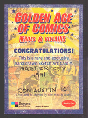 Golden Age of Comics Heroes & Villains Artist Sketch Card Breygent Don Austin - TvMovieCards.com