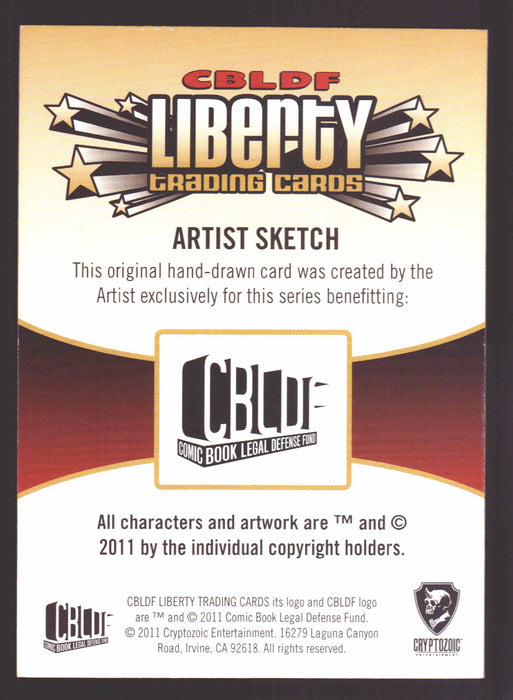 2011 Cryptozoic CBLDF Liberty Artist Sketch Card by Randall Kirby   - TvMovieCards.com