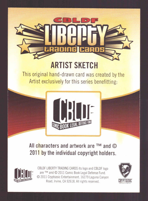 2011 Cryptozoic CBLDF Liberty Artist Sketch Card by Christian James Thomas   - TvMovieCards.com