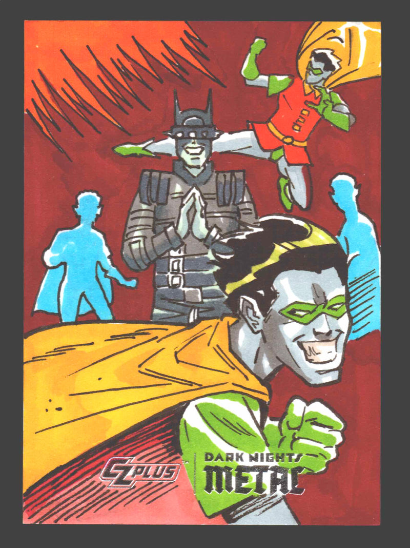 2024 CZX Dark Nights Metal Artist Sketch Trading Card by J.P. Vilchis