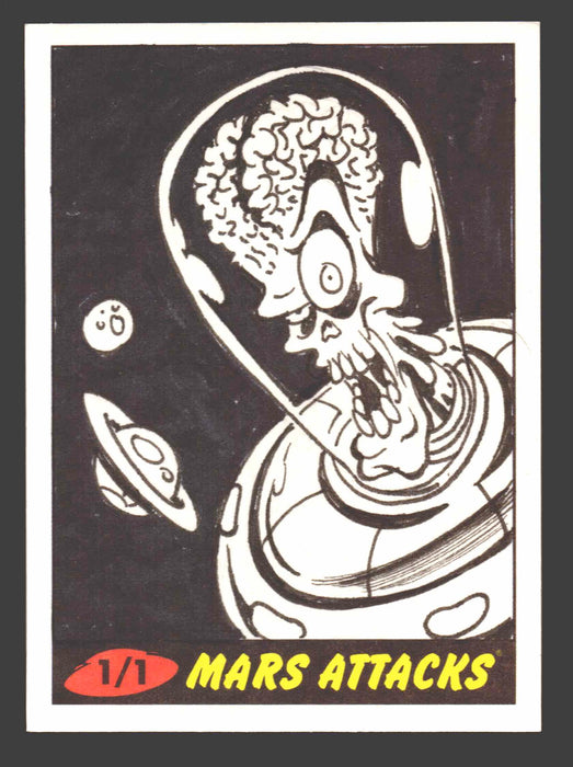 2012 Mars Attacks Heritage Artist Autograph Sketch Trading Card 1/1 Joe Simko