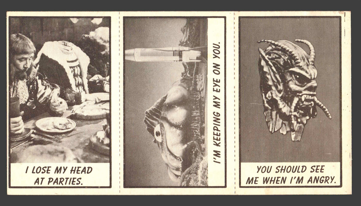 1963 Monster Laffs Midgees Trading Card Panel of 3 Cards #35 #73 #10 - TvMovieCards.com