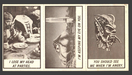 1963 Monster Laffs Midgees Trading Card Panel of 3 Cards #35 #73 #10 - TvMovieCards.com
