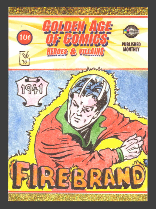 Golden Age of Comics Heroes & Villains Artist Sketch Card Breygent Carolyn Edwar - TvMovieCards.com