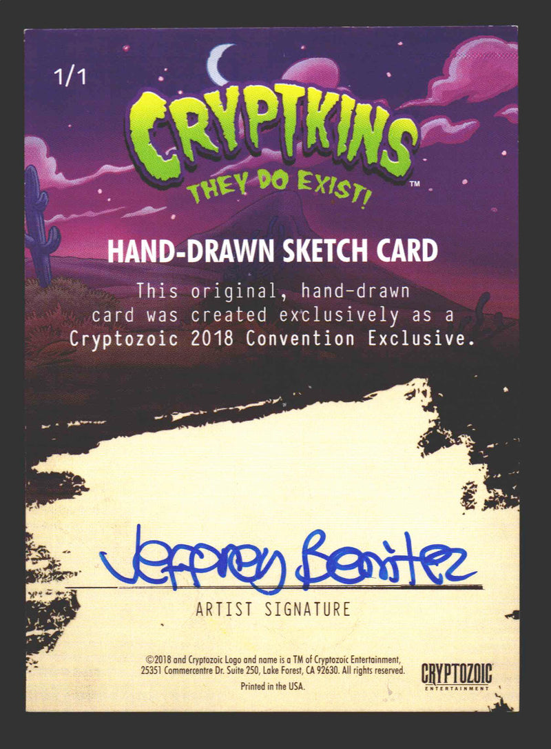 2018 Crypt kins Sketch Trading Card by Jeffrey Benitez Convention Exclusive - TvMovieCards.com