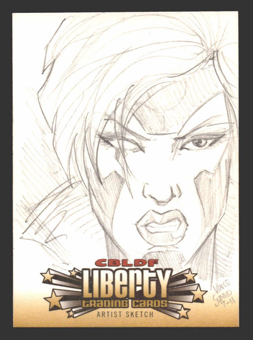 2011 Cryptozoic CBLDF Liberty Artist Sketch Card by Vince Sunico - TvMovieCards.com