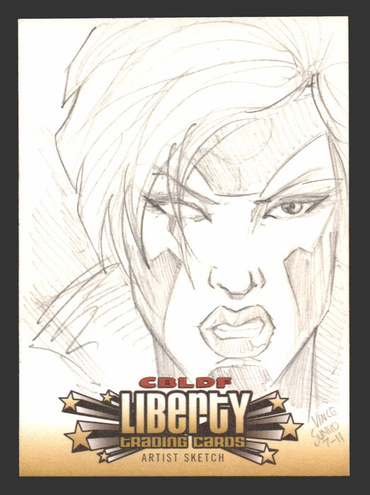 2011 Cryptozoic CBLDF Liberty Artist Sketch Card by Vince Sunico - TvMovieCards.com