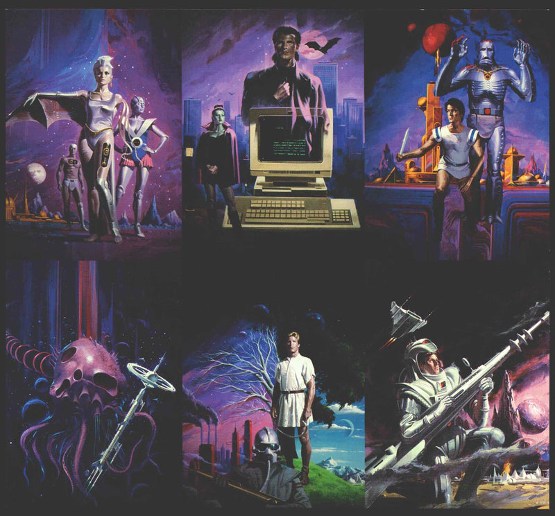 1994 Vincent Di Fate Blueprints of the Future Uncut 6 Card Insert Panel Comic Im - TvMovieCards.com
