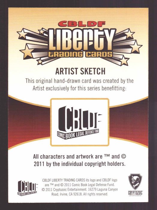 2011 Cryptozoic CBLDF Liberty Artist Sketch Trading Card by Randall Kirby - TvMovieCards.com
