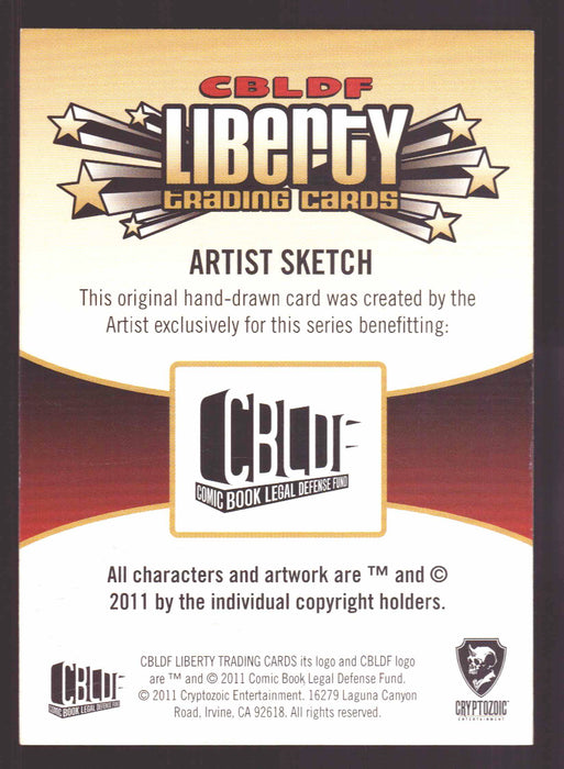 2011 Cryptozoic CBLDF Liberty Artist Sketch Card by Joel Carroll   - TvMovieCards.com