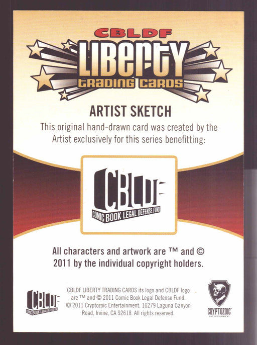 2011 CBLDF Comic Book Legal Defense Fund Liberty Artist Sketch Trading Card - TvMovieCards.com