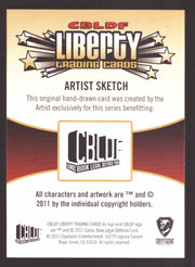 2011 CBLDF Comic Book Legal Defense Fund Liberty Artist Sketch Trading Card   - TvMovieCards.com