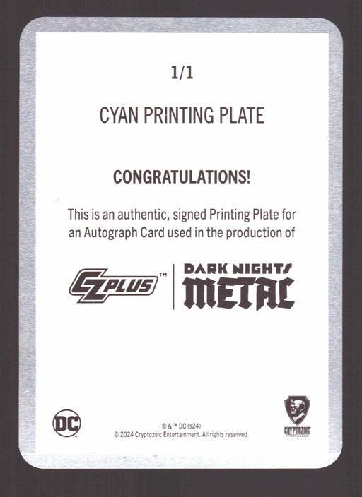 2024 CZX Dark Nights Metal Printing Plate Autograph Card Scott Synder DNM5-SS - TvMovieCards.com
