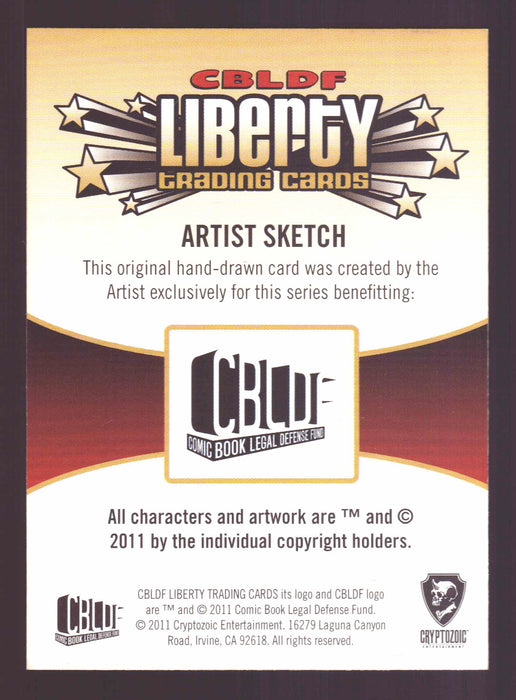 2011 Cryptozoic CBLDF Liberty Artist Sketch Card by Joel Carroll   - TvMovieCards.com