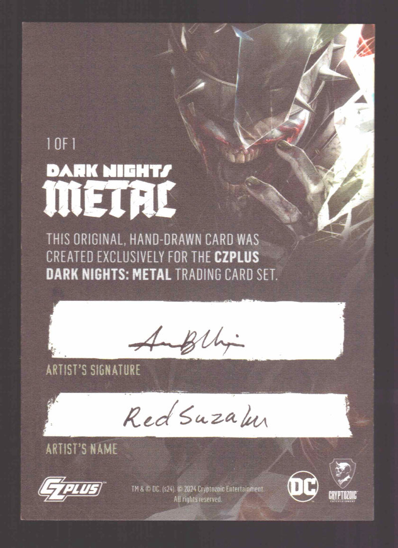 2024 CZX Dark Nights Metal Artist Sketch Trading Card by Red Suzaku - TvMovieCards.com