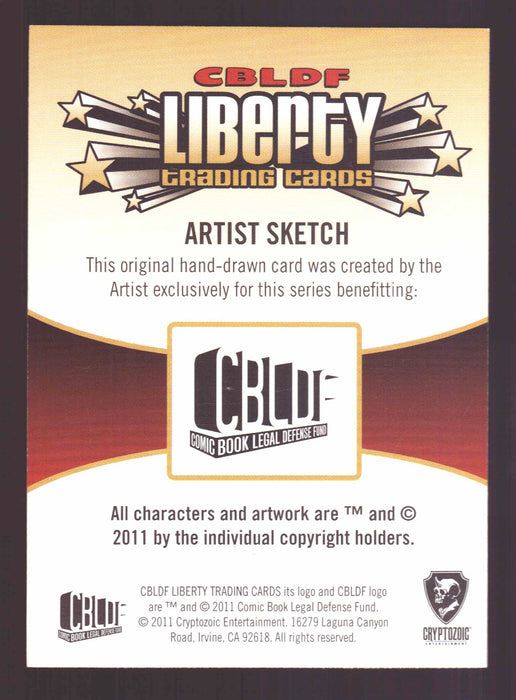 2011 Cryptozoic CBLDF Liberty Artist Sketch Card by Peter Kuper   - TvMovieCards.com