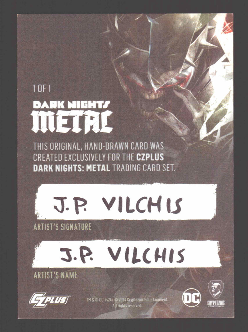 2024 CZX Dark Nights Metal Artist Sketch Trading Card by J.P. Vilchis