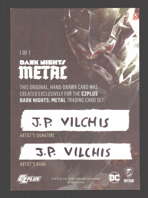 2024 CZX Dark Nights Metal Artist Sketch Trading Card by J.P. Vilchis - TvMovieCards.com