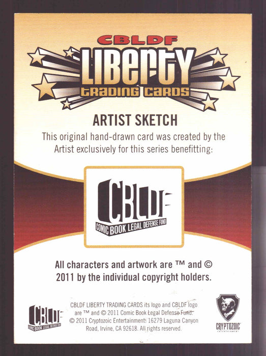 2011 CBLDF Comic Book Legal Defense Fund Liberty Artist Sketch Trading Card - TvMovieCards.com