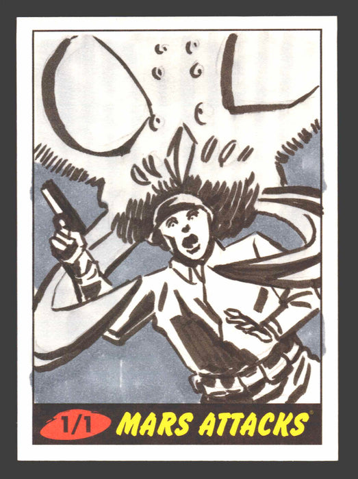 2012 Mars Attacks Heritage Artist Autograph Sketch Trading Card 1/1